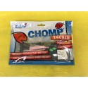 1 BAG QTY - CHOMP FLASHER RIGS -  60LB NYLON WITH TWO MUTSU HOOKS ONE SIZE 0.4/0, ONE 5/0 - PINK TINSEL